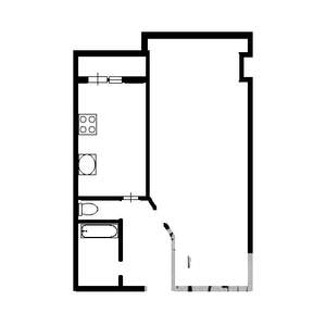 1-к квартира, на длительный срок, 40м2, 4/9 этаж