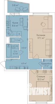 2-к квартира, на длительный срок, 54м2, 7/19 этаж