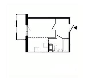 Студия квартира, на длительный срок, 25м2, 11/12 этаж