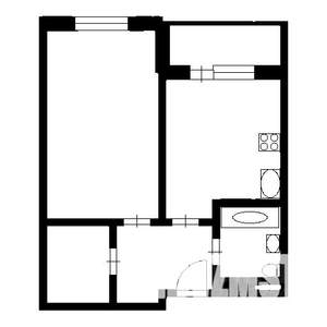 1-к квартира, на длительный срок, 44м2, 4/7 этаж