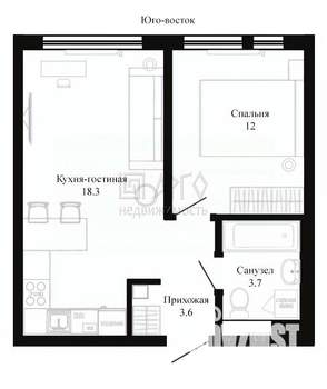 1-к квартира, на длительный срок, 37м2, 13/13 этаж