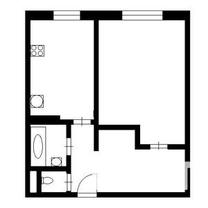 1-к квартира, на длительный срок, 38м2, 2/17 этаж