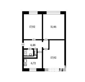 3-к квартира, на длительный срок, 62м2, 5/5 этаж