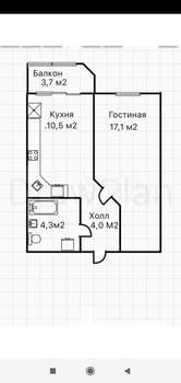 1-к квартира, на длительный срок, 37м2, 14/24 этаж