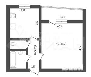 1-к квартира, на длительный срок, 38м2, 10/10 этаж