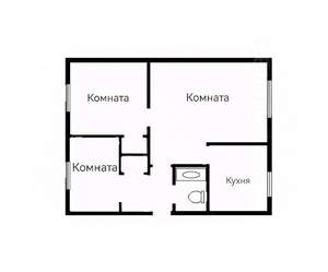 3-к квартира, на длительный срок, 42м2, 3/5 этаж