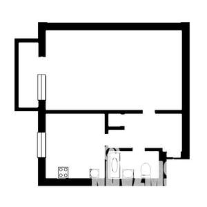 1-к квартира, на длительный срок, 38м2, 5/5 этаж