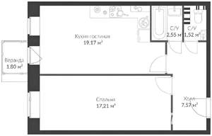2-к квартира, на длительный срок, 49м2, 1/3 этаж