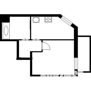1-к квартира, на длительный срок, 32м2, 12/23 этаж