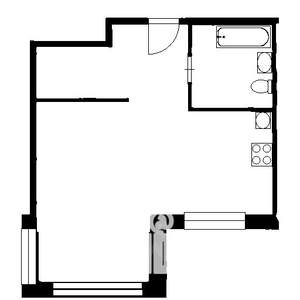 1-к квартира, на длительный срок, 44м2, 1/4 этаж