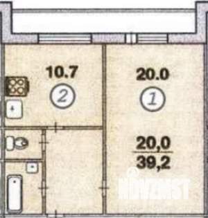1-к квартира, на длительный срок, 40м2, 6/12 этаж