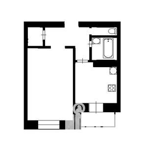 1-к квартира, на длительный срок, 38м2, 9/12 этаж