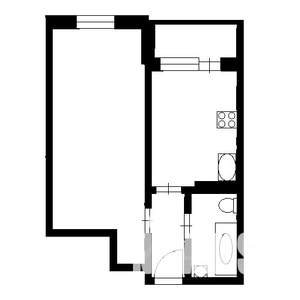 1-к квартира, на длительный срок, 40м2, 17/18 этаж
