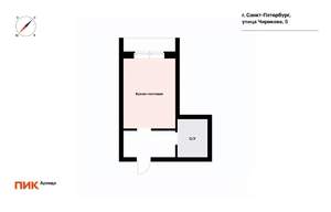 Студия квартира, на длительный срок, 20м2, 3/13 этаж