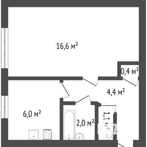 1-к квартира, на длительный срок, 31м2, 2/5 этаж