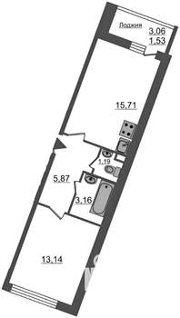 1-к квартира, на длительный срок, 40м2, 11/13 этаж