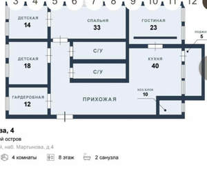 4-к квартира, на длительный срок, 190м2, 7/7 этаж