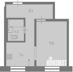 1-к квартира, на длительный срок, 33м2, 2/10 этаж