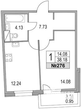 1-к квартира, на длительный срок, 40м2, 11/22 этаж
