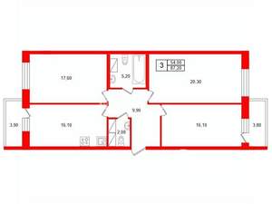 3-к квартира, на длительный срок, 87м2, 12/12 этаж