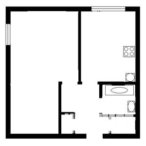 1-к квартира, на длительный срок, 31м2, 2/9 этаж