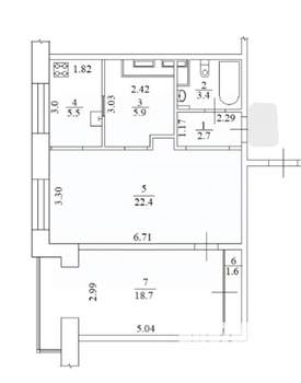 2-к квартира, на длительный срок, 58м2, 13/16 этаж