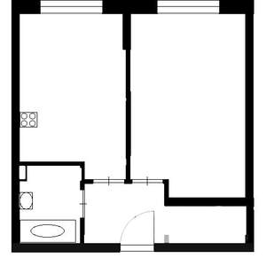 1-к квартира, на длительный срок, 40м2, 2/12 этаж