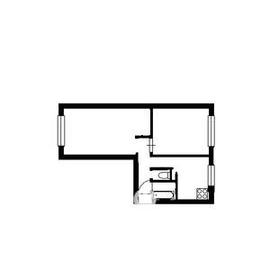 2-к квартира, на длительный срок, 46м2, 1/5 этаж