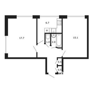 2-к квартира, на длительный срок, 51м2, 9/9 этаж