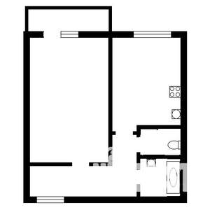 1-к квартира, на длительный срок, 40м2, 5/9 этаж