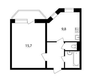 1-к квартира, на длительный срок, 38м2, 10/17 этаж