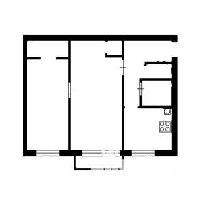 2-к квартира, на длительный срок, 43м2, 2/5 этаж