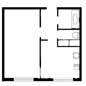 1-к квартира, на длительный срок, 42м2, 2/20 этаж