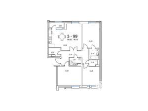 3-к квартира, на длительный срок, 100м2, 9/13 этаж