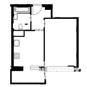 1-к квартира, на длительный срок, 35м2, 7/22 этаж