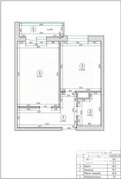 1-к квартира, на длительный срок, 41м2, 9/19 этаж