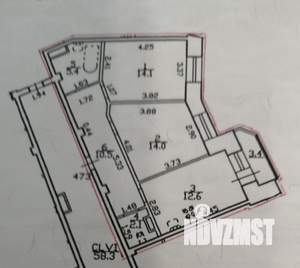 2-к квартира, на длительный срок, 59м2, 13/16 этаж