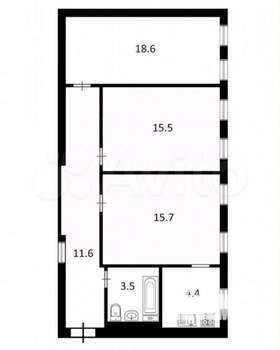 3-к квартира, на длительный срок, 73м2, 2/3 этаж