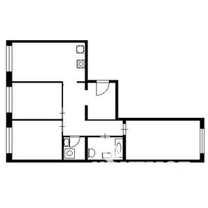 3-к квартира, на длительный срок, 42м2, 4/5 этаж