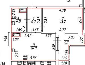 1-к квартира, на длительный срок, 40м2, 23/24 этаж