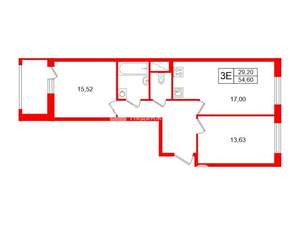 2-к квартира, на длительный срок, 55м2, 2/10 этаж