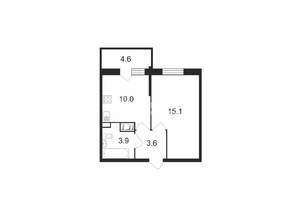 1-к квартира, на длительный срок, 34м2, 2/12 этаж