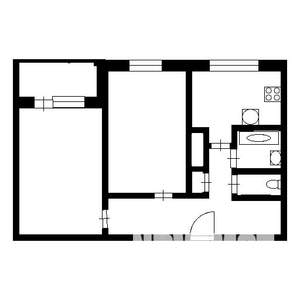 2-к квартира, на длительный срок, 47м2, 4/9 этаж