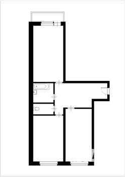 2-к квартира, на длительный срок, 70м2, 2/16 этаж