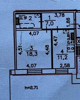 1-к квартира, на длительный срок, 41м2, 2/10 этаж