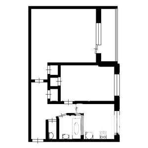 2-к квартира, на длительный срок, 45м2, 1/5 этаж