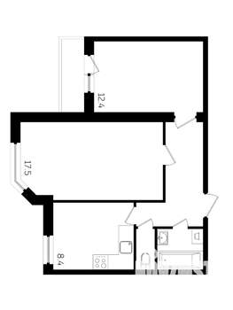 2-к квартира, на длительный срок, 50м2, 7/16 этаж