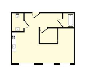 1-к квартира, на длительный срок, 39м2, 3/5 этаж