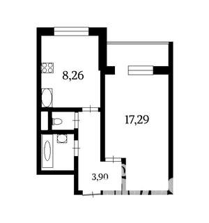 1-к квартира, на длительный срок, 41м2, 2/10 этаж