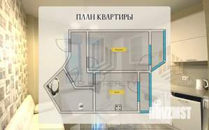 1-к квартира, на длительный срок, 43м2, 18/18 этаж